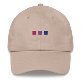 Embroidered Bisexual Hat: Pride Flag Horizontal Square Design
